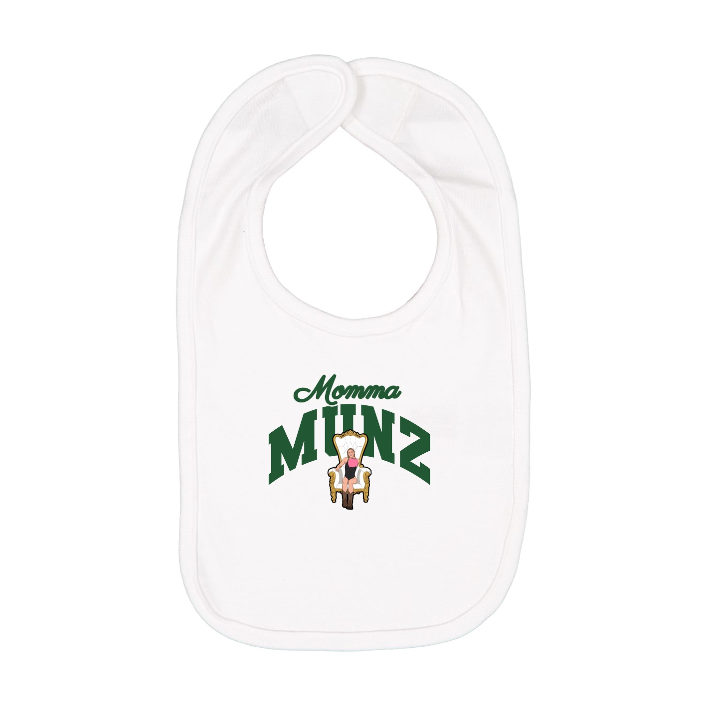 Infant Bib — Mothers Day Arch in White