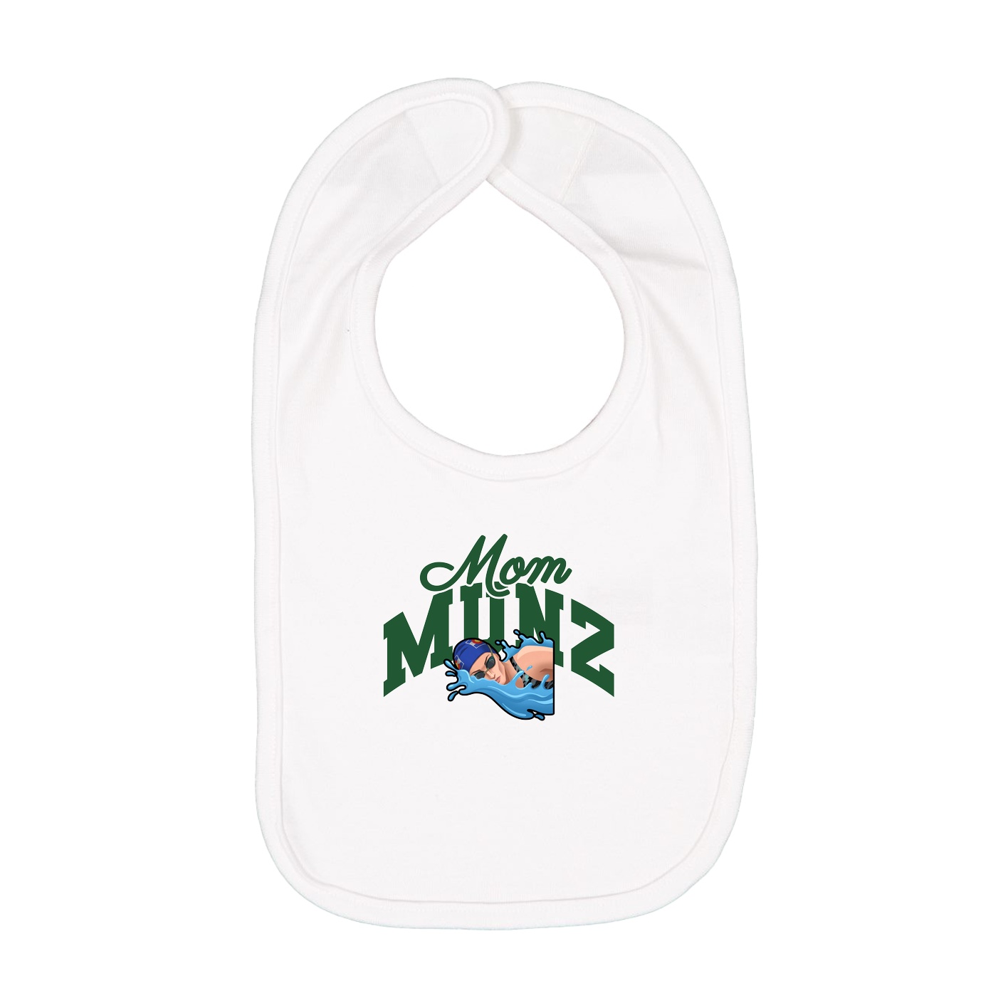 Infant Bib — Mothers Day Arch in White
