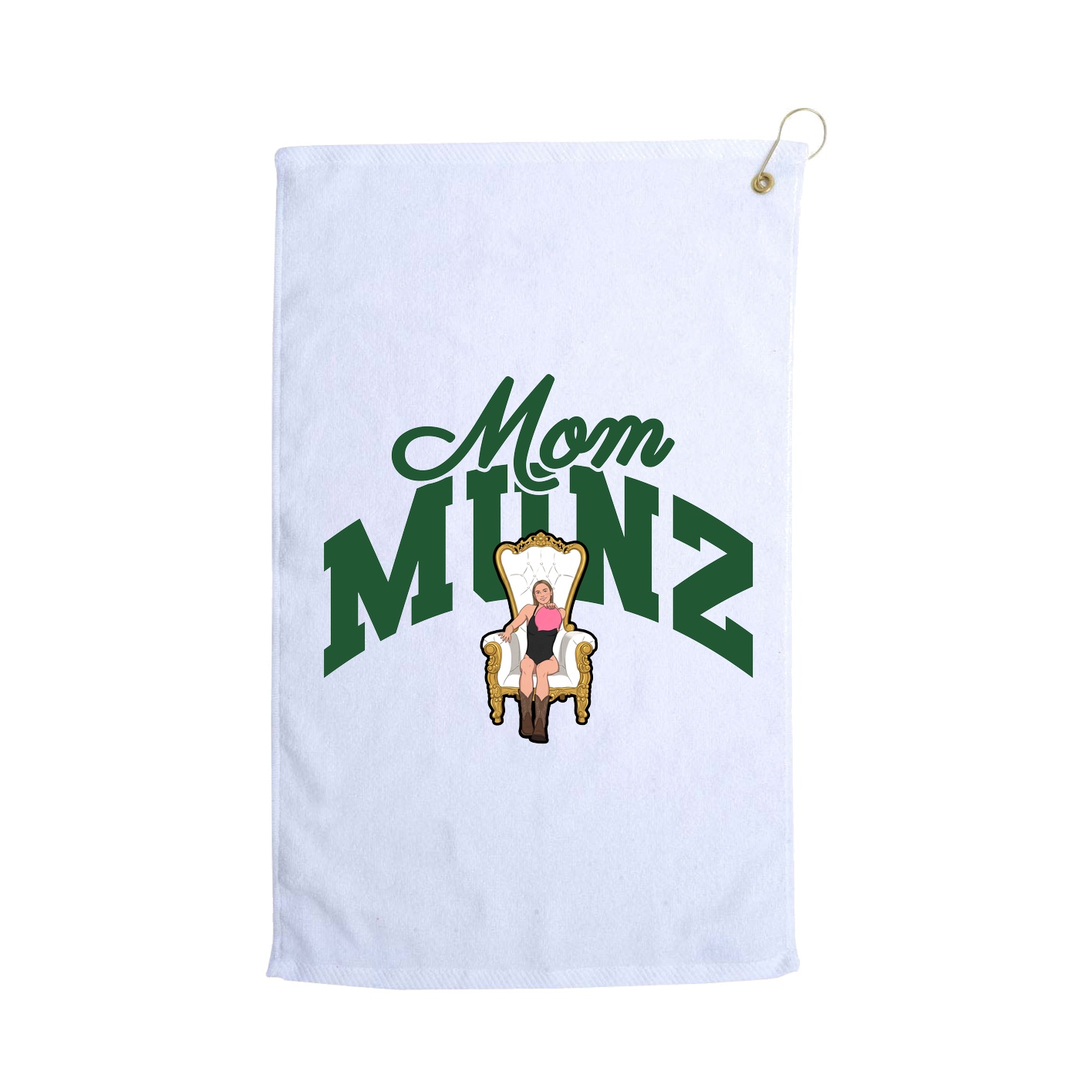 Golf Towel — Mothers Day Arch in White