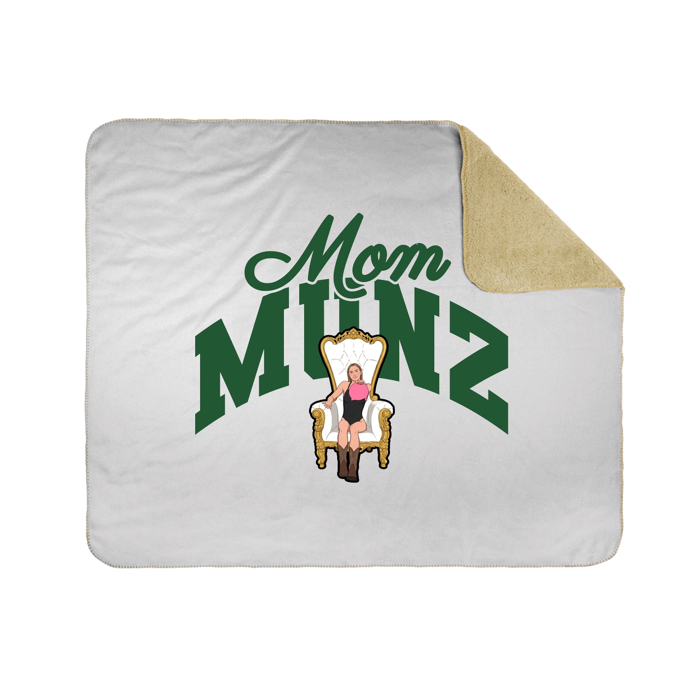 Throw Blanket — Mothers Day Arch in White