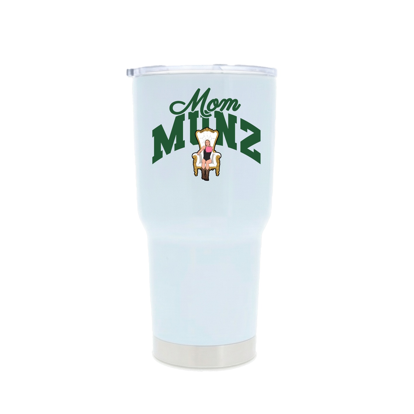 30oz Stainless Steel Tumbler — Mothers Day Arch in White