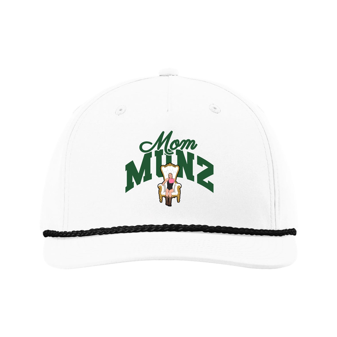 Five-Panel Classic Rope Cap — Mothers Day Arch in White