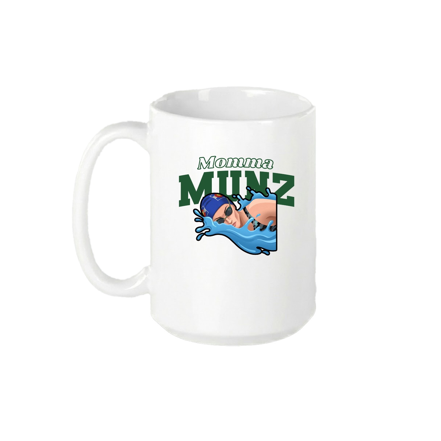 15oz Coffee Mug — Mothers Day Block in White