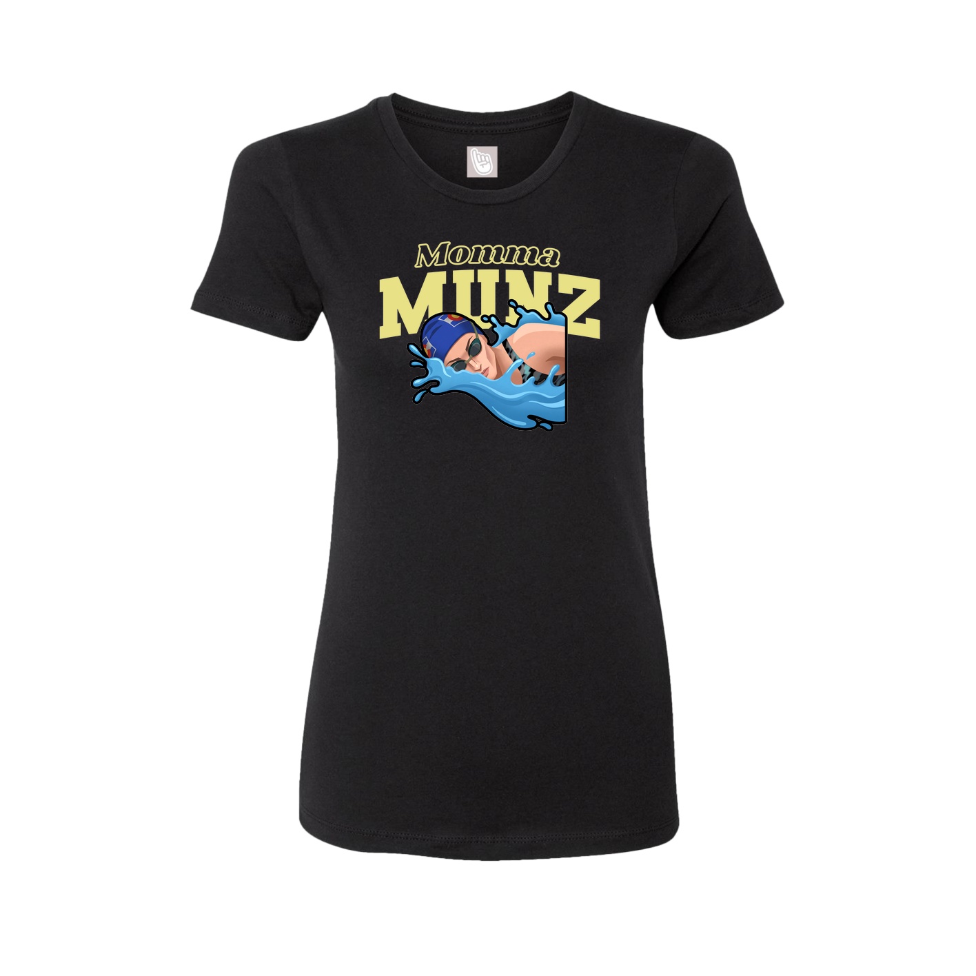 Womens Tee — Mothers Day Block in Black
