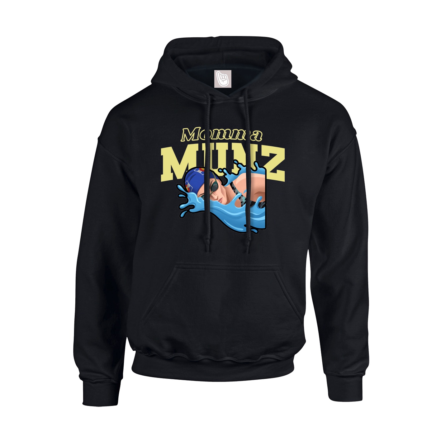 Youth Hoodie — Mothers Day Block in Black
