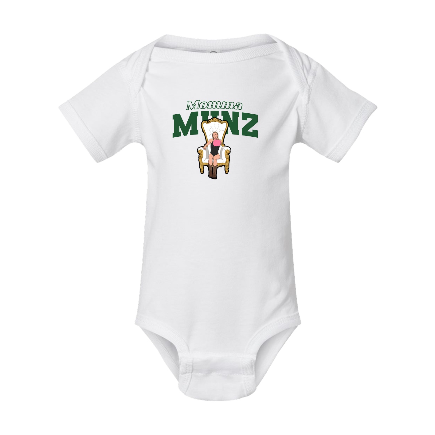 Baby Onesie — Mothers Day Block in White
