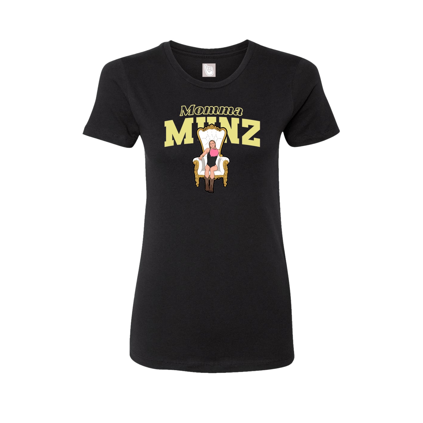 Womens Tee — Mothers Day Block in Black