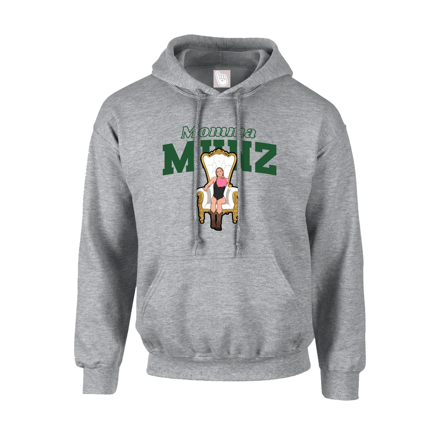 Hoodie — Mothers Day Block in Grey