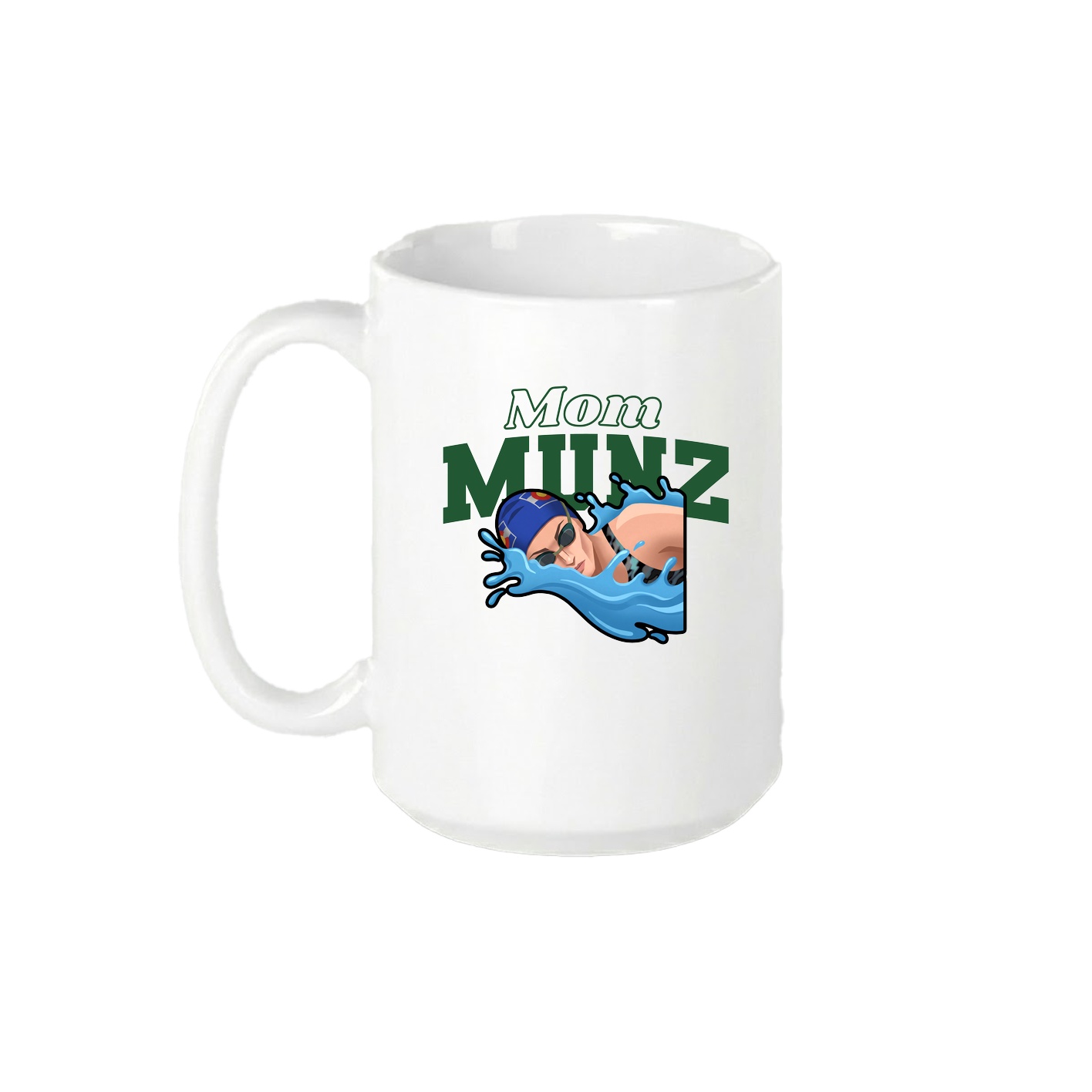 15oz Coffee Mug — Mothers Day Block in White