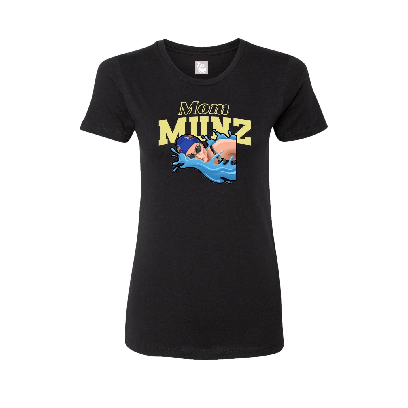Womens Tee — Mothers Day Block in Black