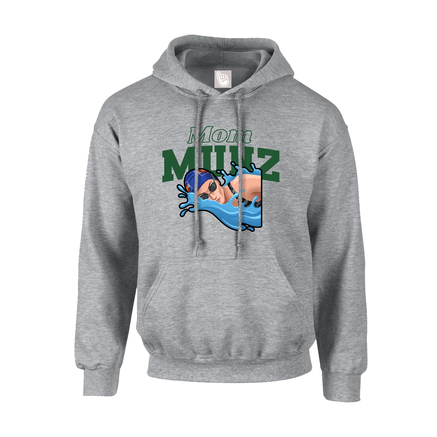 Hoodie — Mothers Day Block in Grey