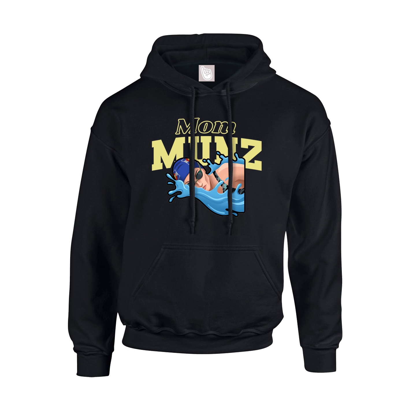 Youth Hoodie — Mothers Day Block in Black