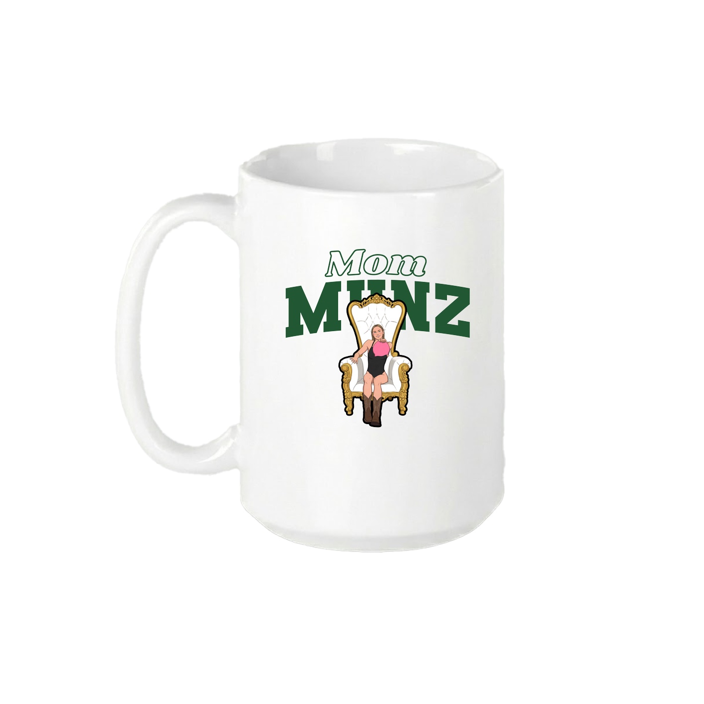 15oz Coffee Mug — Mothers Day Block in White
