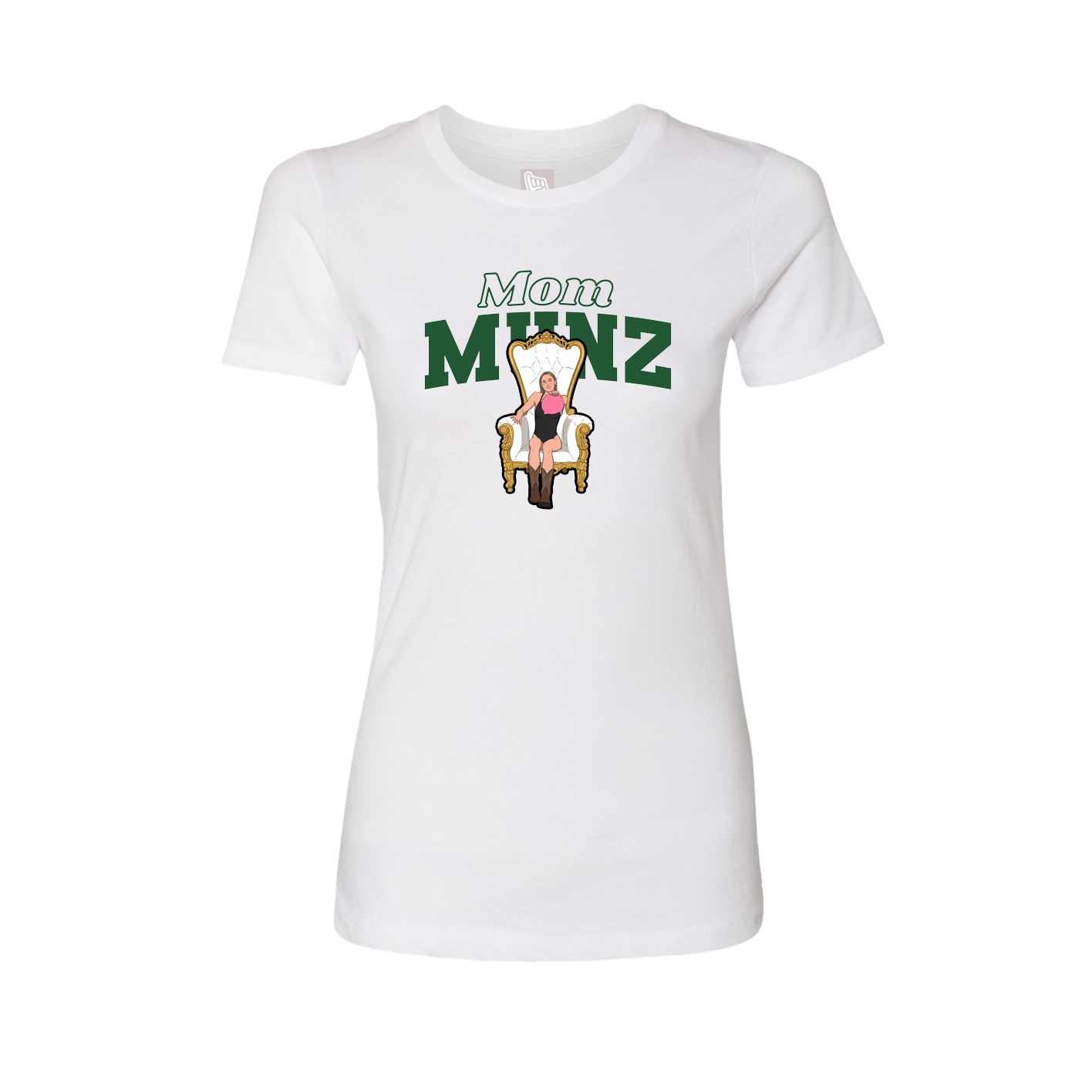 Womens Tee — Mothers Day Block in White
