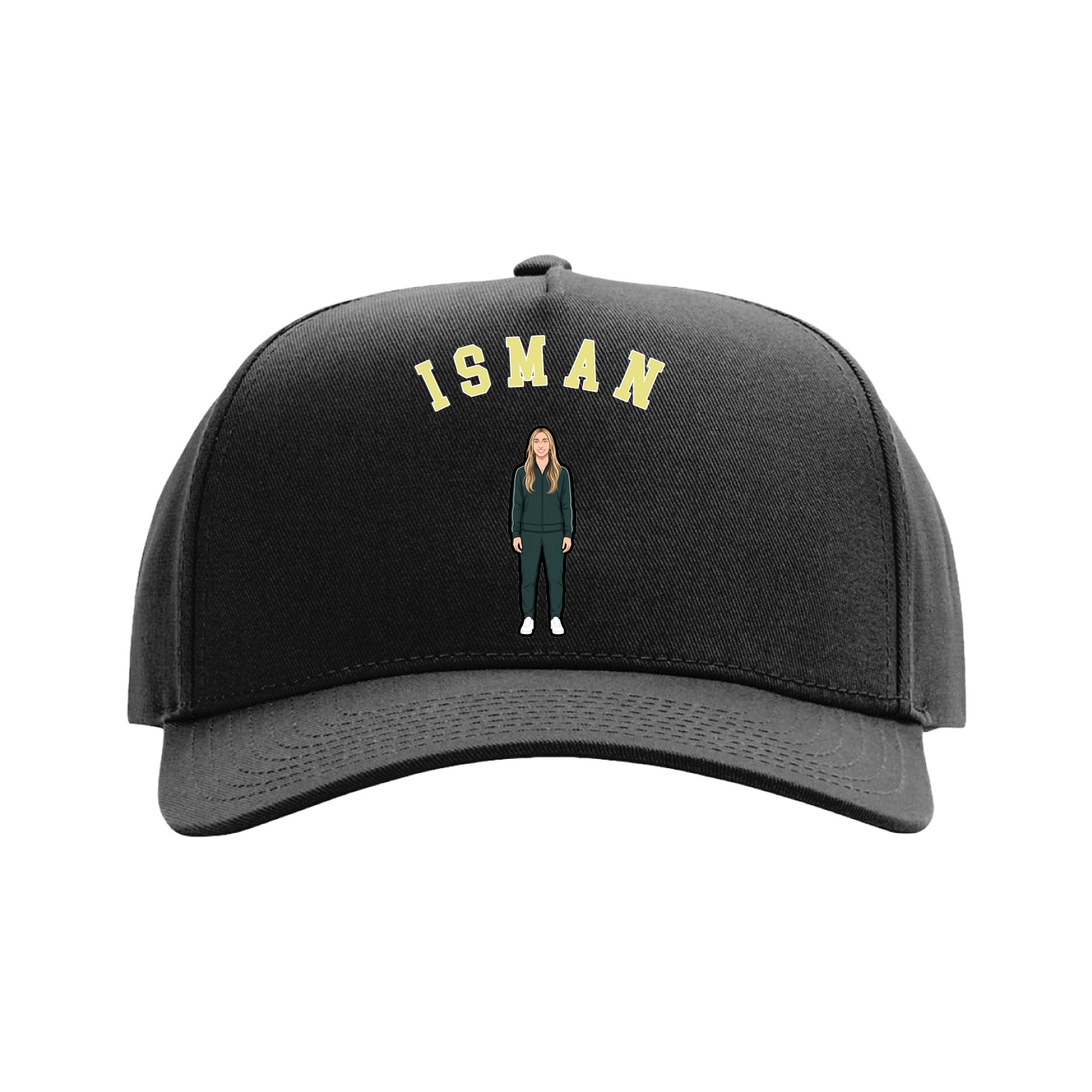 Full Fabric Five-Panel Champ Cap — Shirsey Arch in Black
