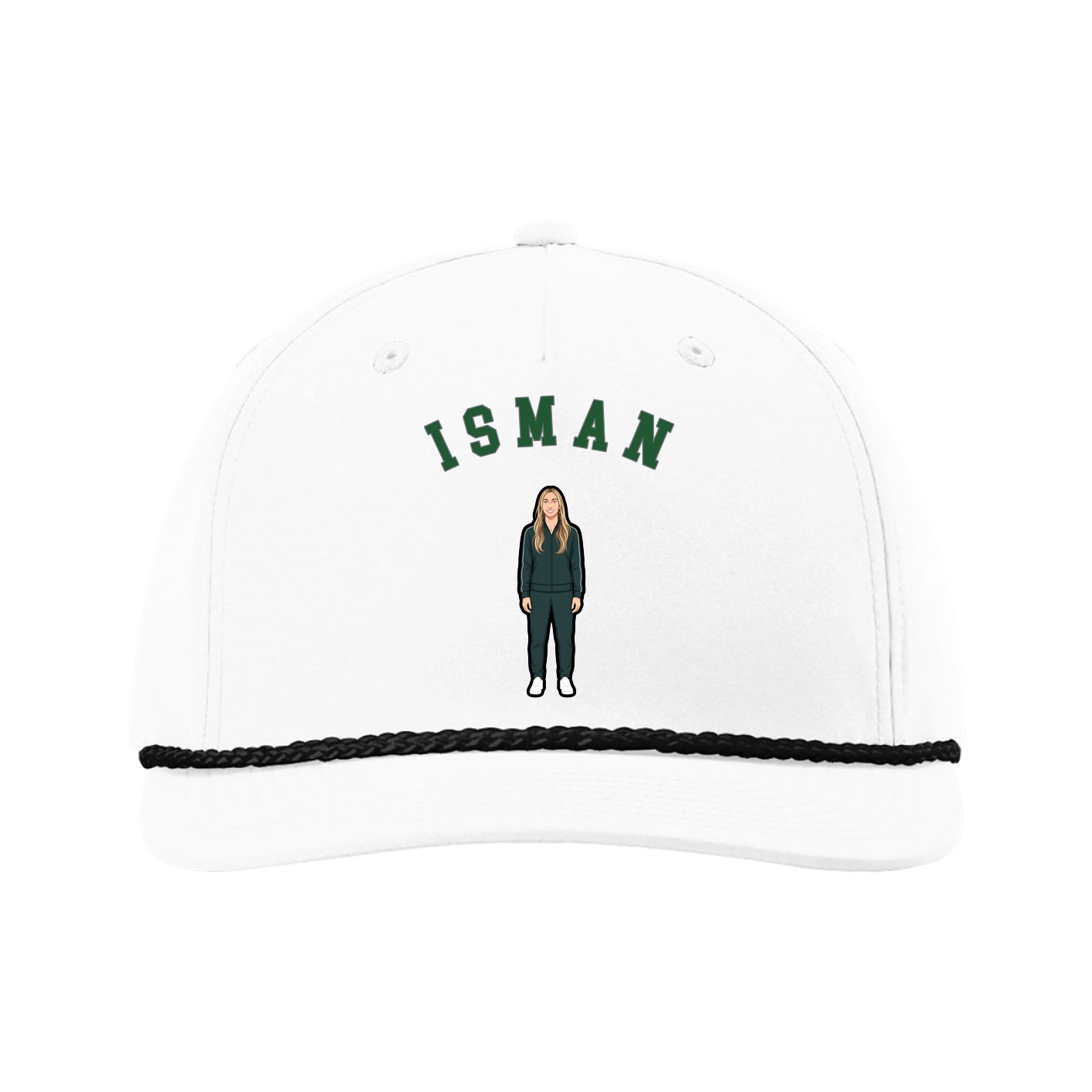Five-Panel Classic Rope Cap — Shirsey Arch in White