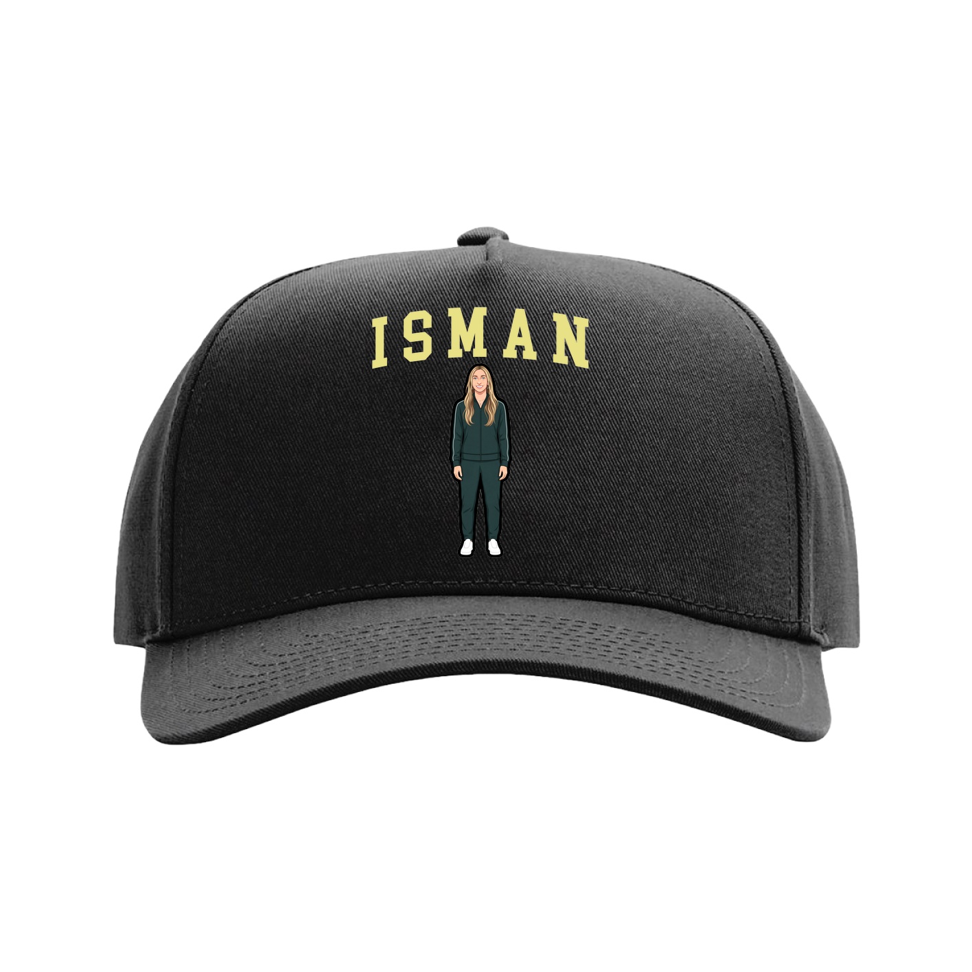 Full Fabric Five-Panel Champ Cap — Shirsey in Black