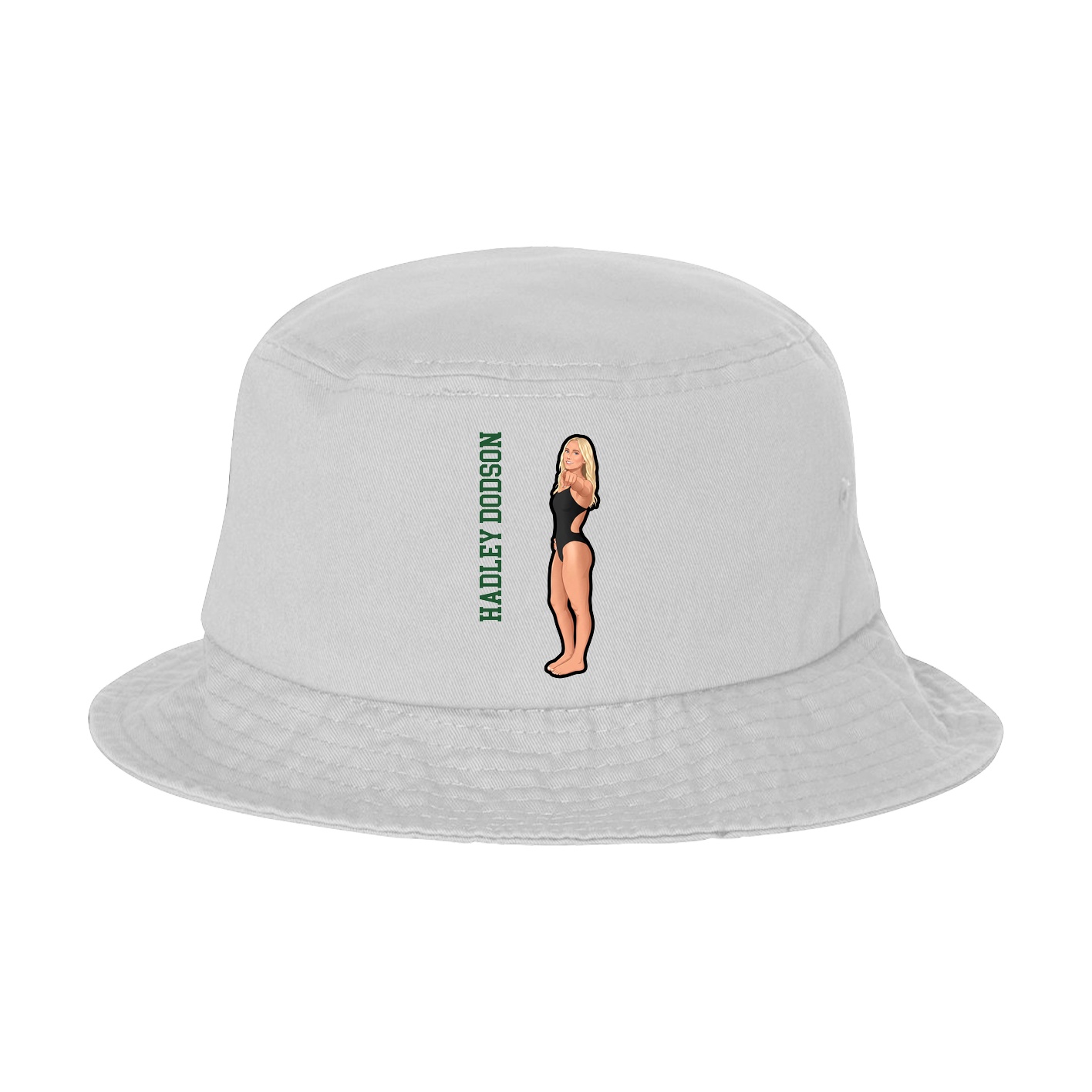 Bucket Cap — Name Vertical in White