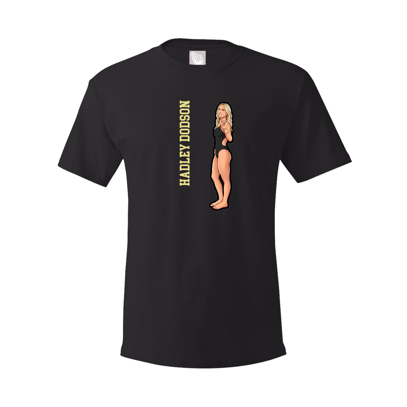 Youth Tee — Name Vertical in Black