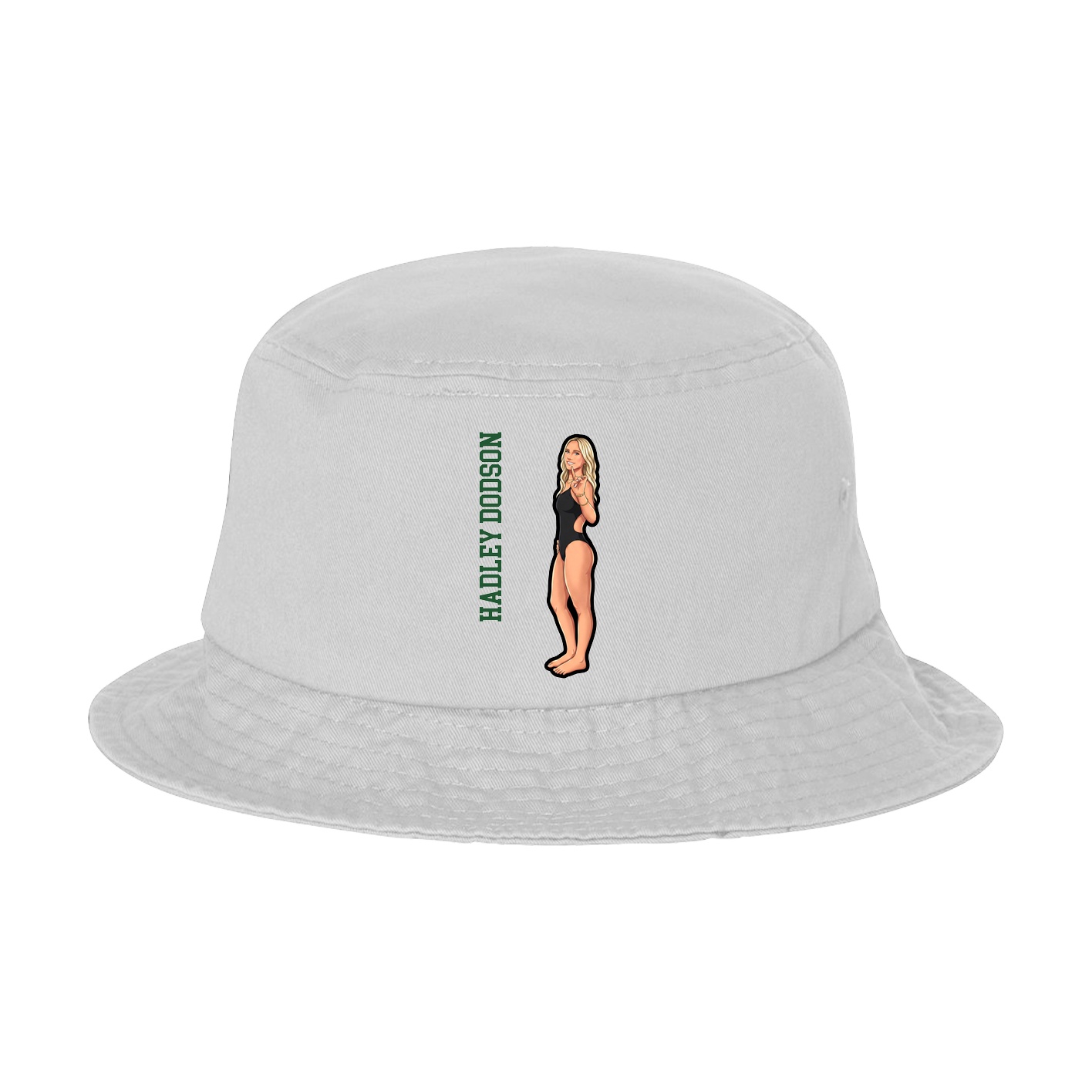 Bucket Cap — Name Vertical in White