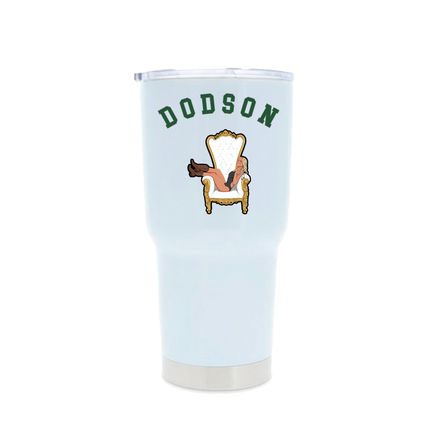 30oz Stainless Steel Tumbler — Shirsey Arch in White