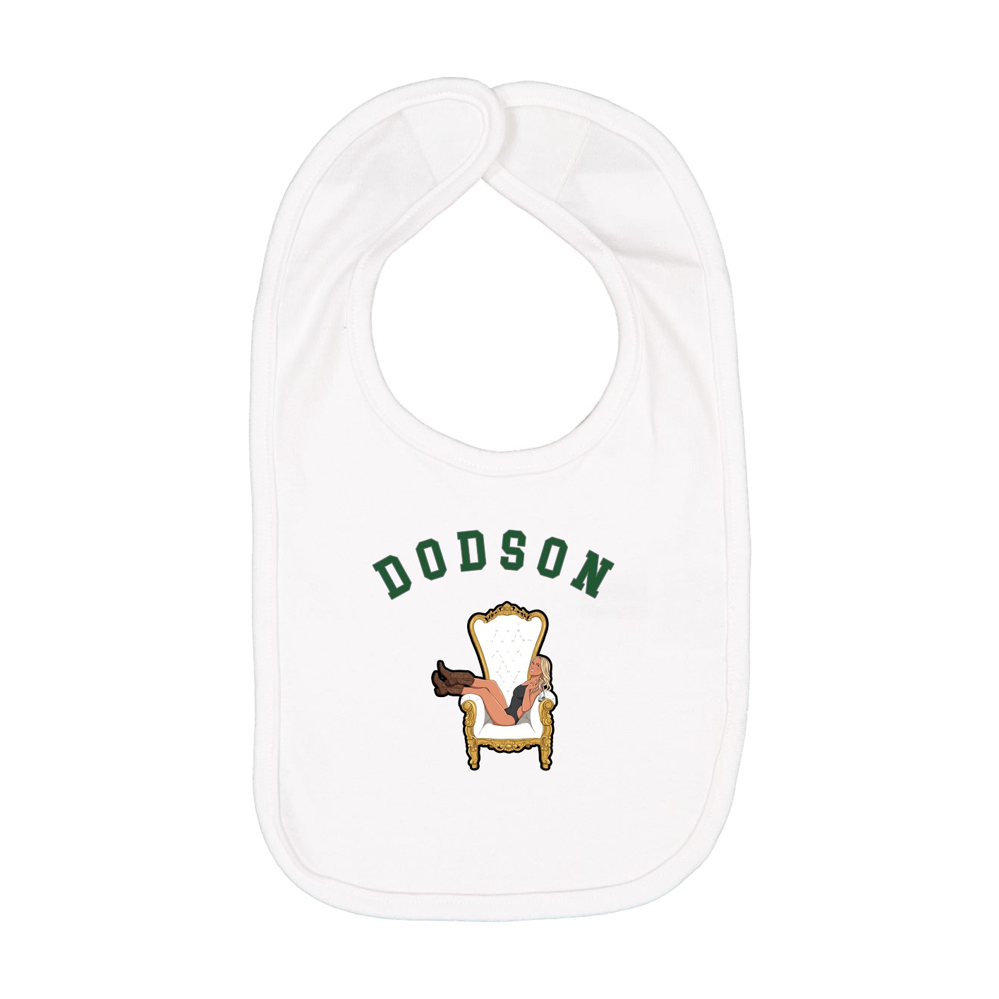 Infant Bib — Shirsey Arch in White