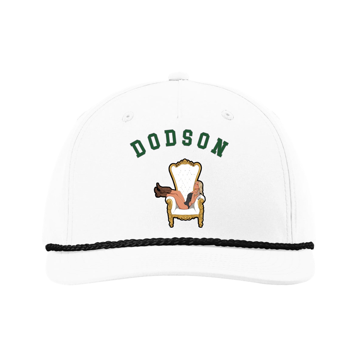 Five-Panel Classic Rope Cap — Shirsey Arch in White