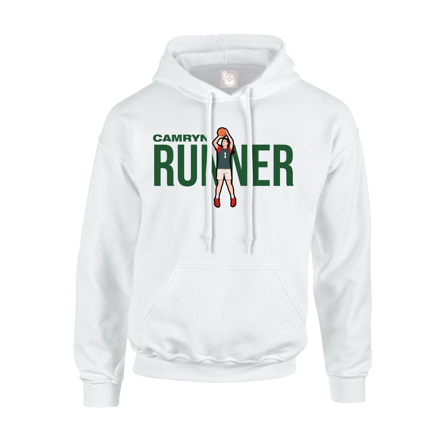 Youth Hoodie — Player Name in White
