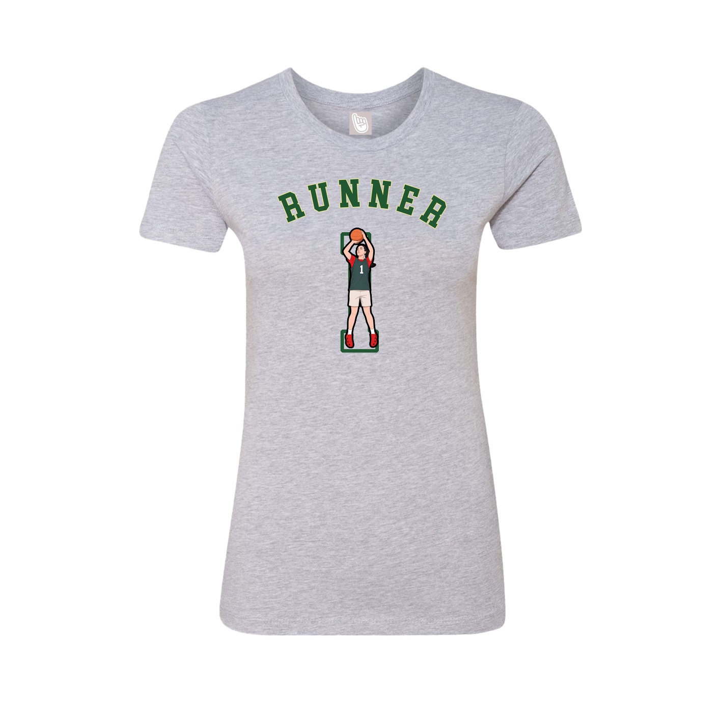 Fitted Women's Tee — Shirsey Arch in Grey
