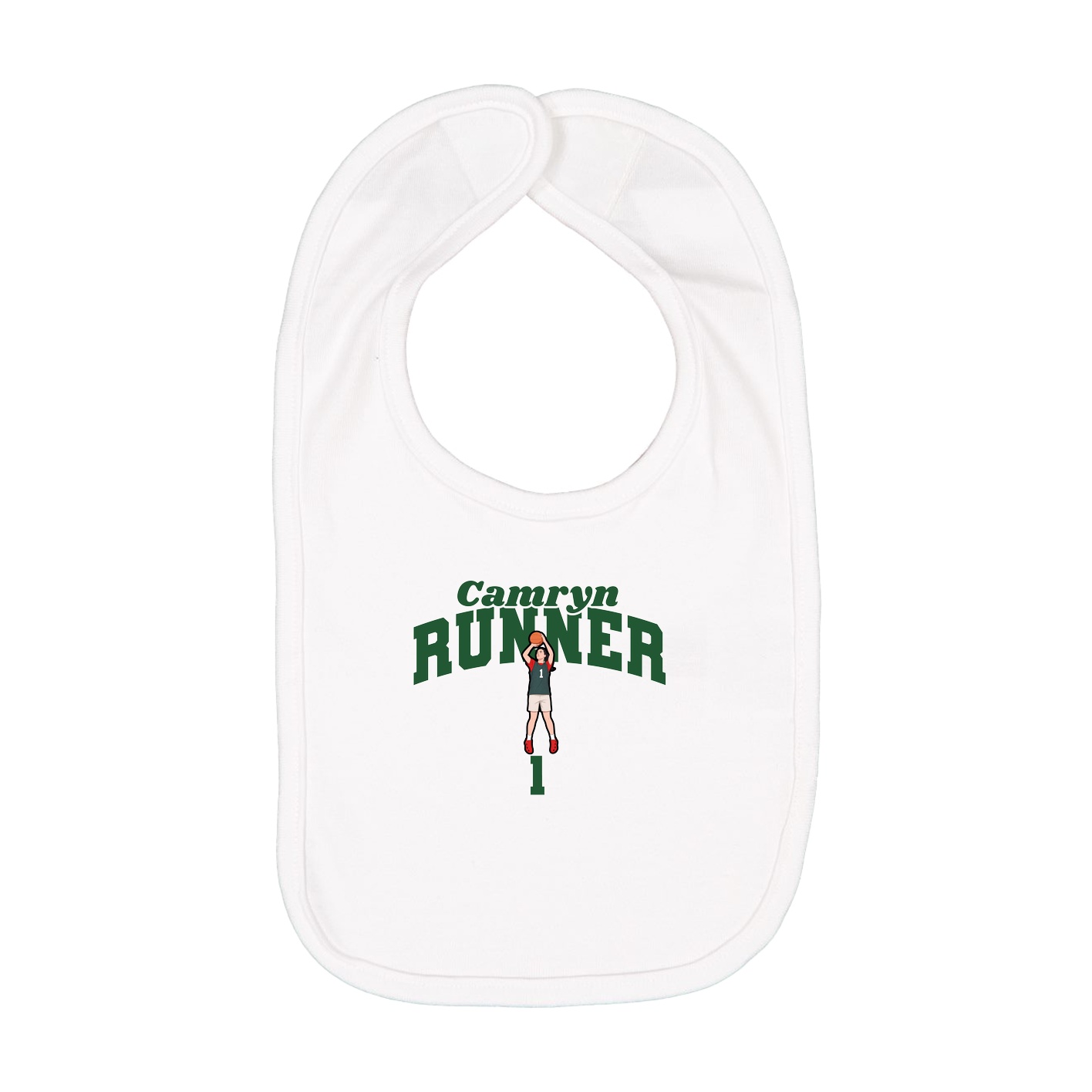 Infant Bib — Signature Arch in White