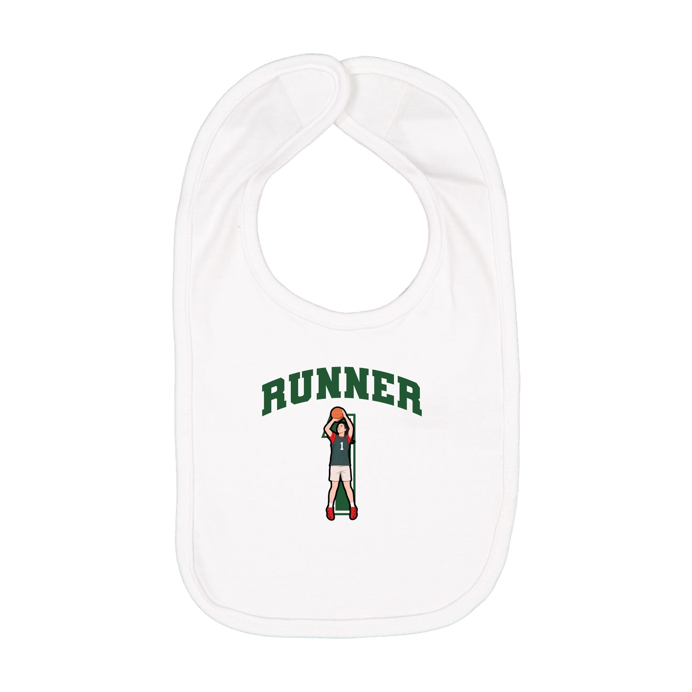 Infant Bib — Number in White
