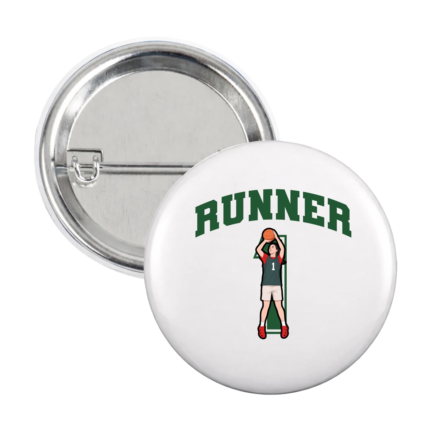 Game Day Button — Number in White
