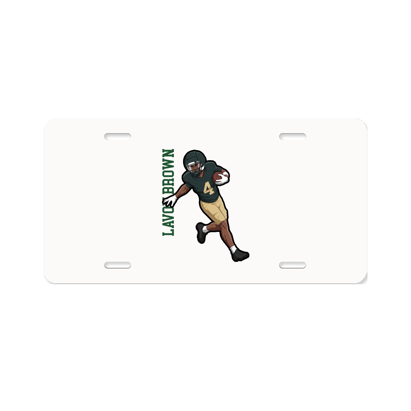 License Plate — Name Vertical in Classic