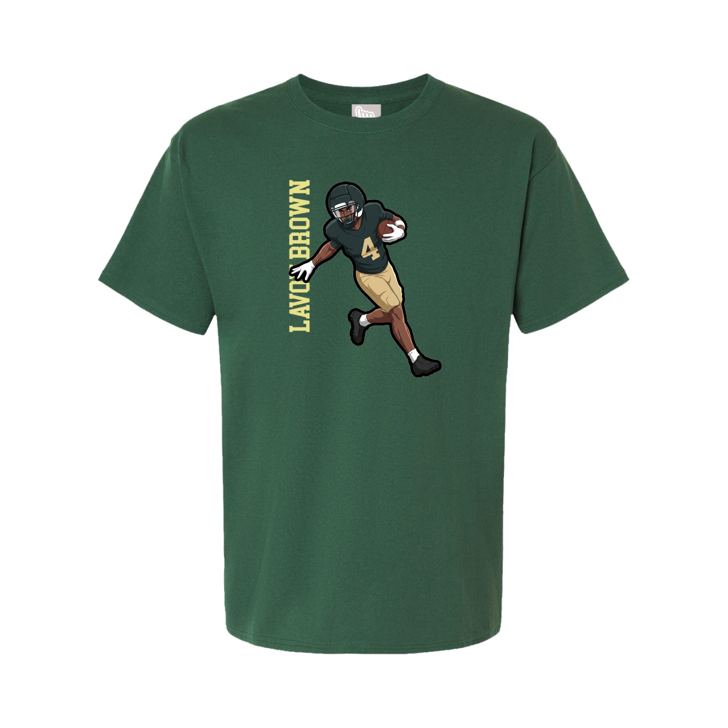 Tee — Name Vertical in Green