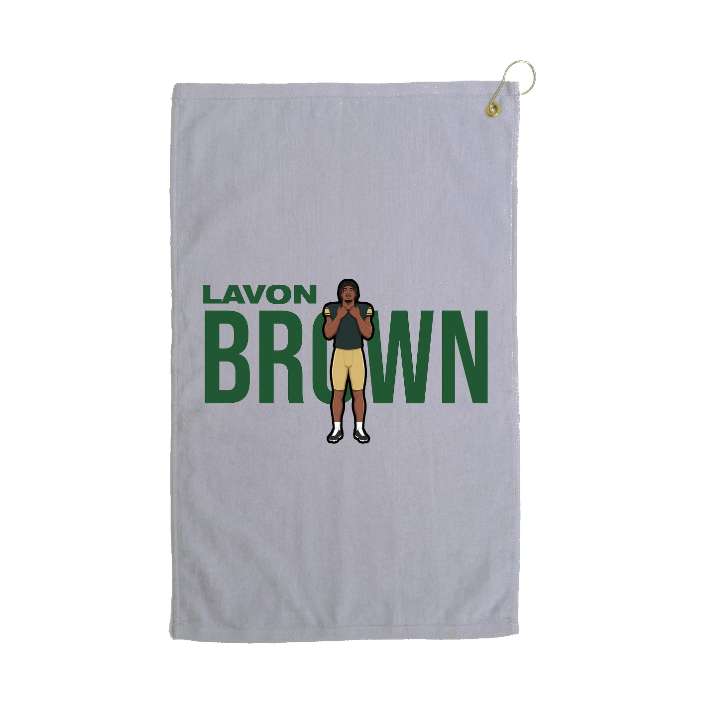 Golf Towel — Player Name in Grey