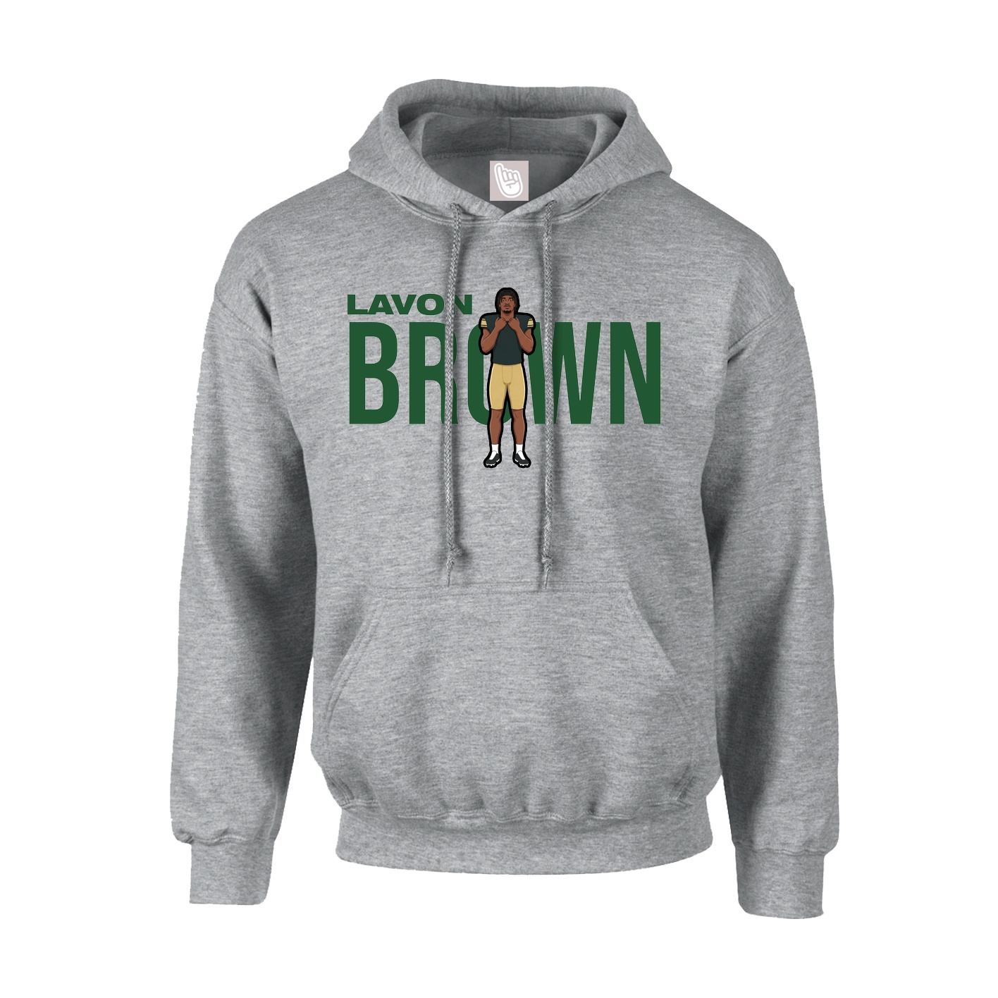 Youth Hoodie — Player Name in Grey