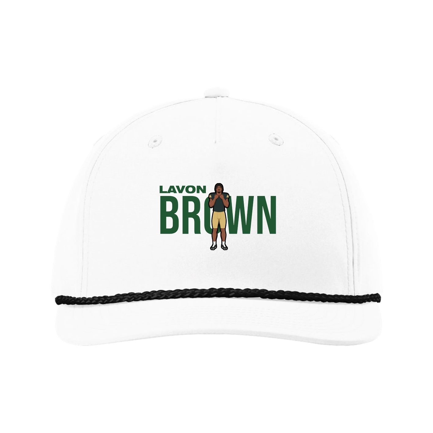 Five-Panel Classic Rope Cap — Player Name in White