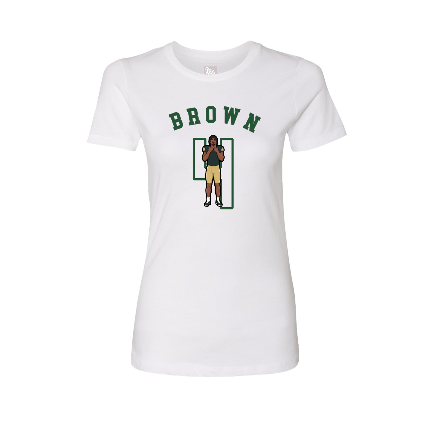 Fitted Women's Tee — Shirsey Arch in White