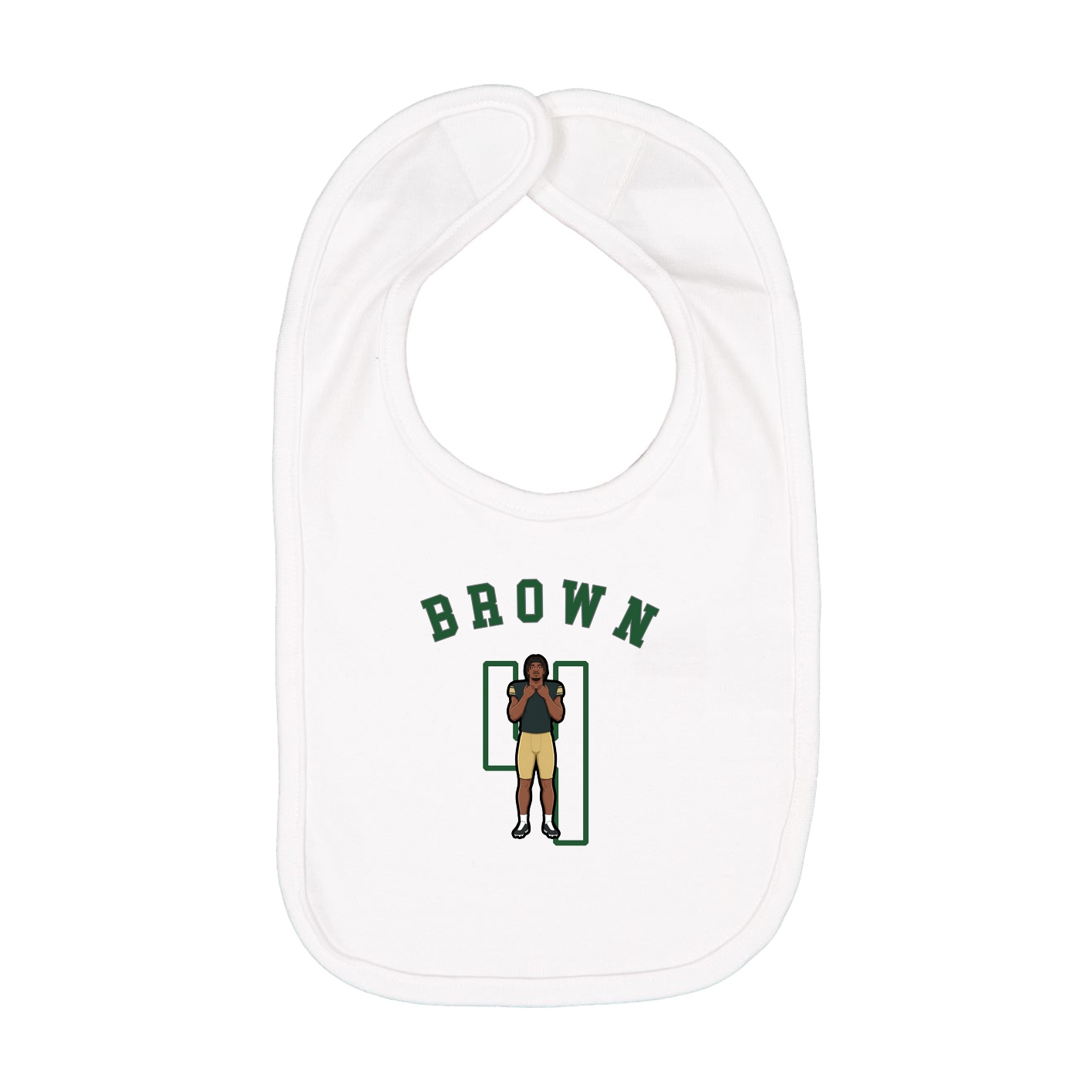 Infant Bib — Shirsey Arch in White