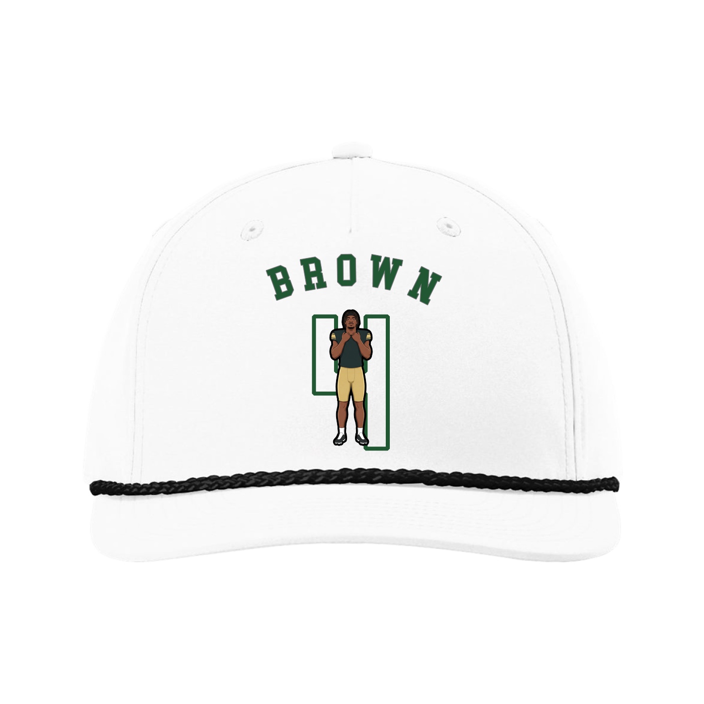 Five-Panel Classic Rope Cap — Shirsey Arch in White