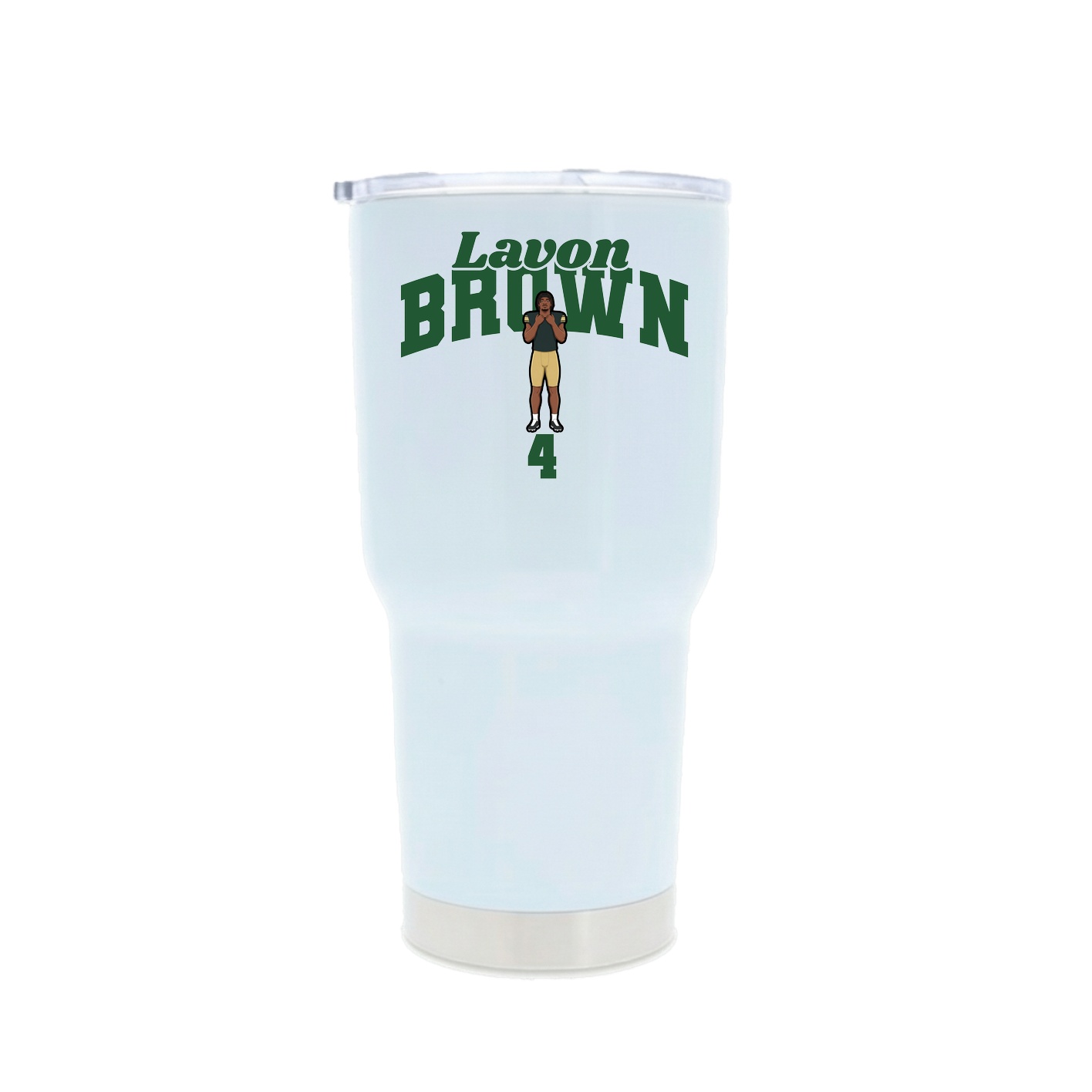 30oz Stainless Steel Tumbler — Signature Arch in White
