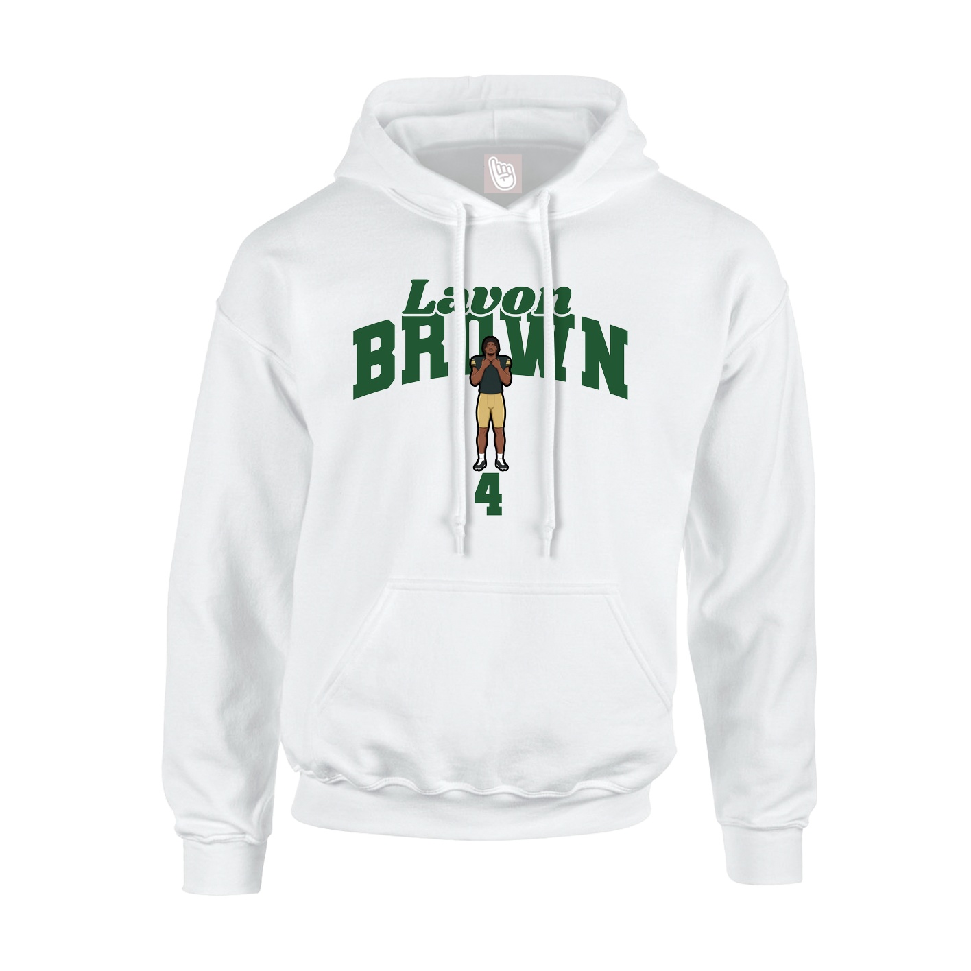Youth Hoodie — Signature Arch in White