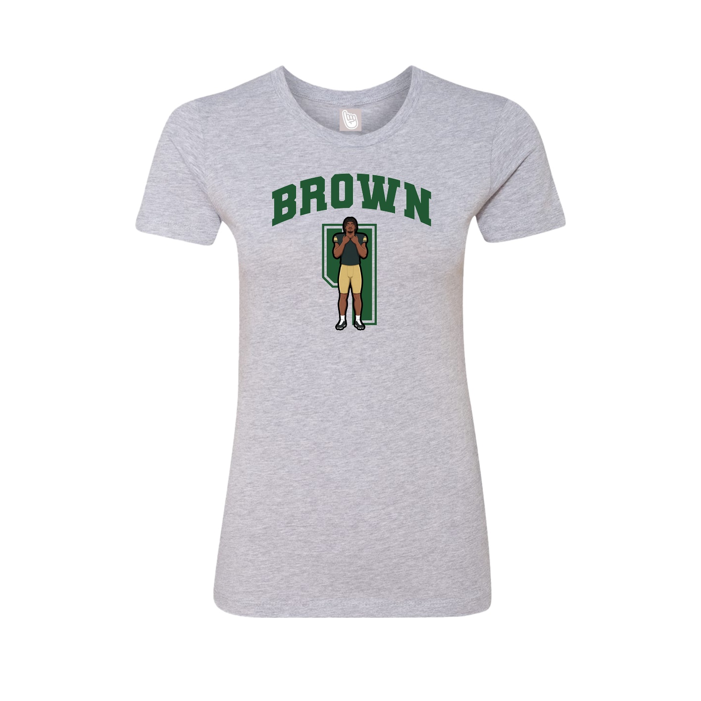 Fitted Women's Tee — Number in Grey