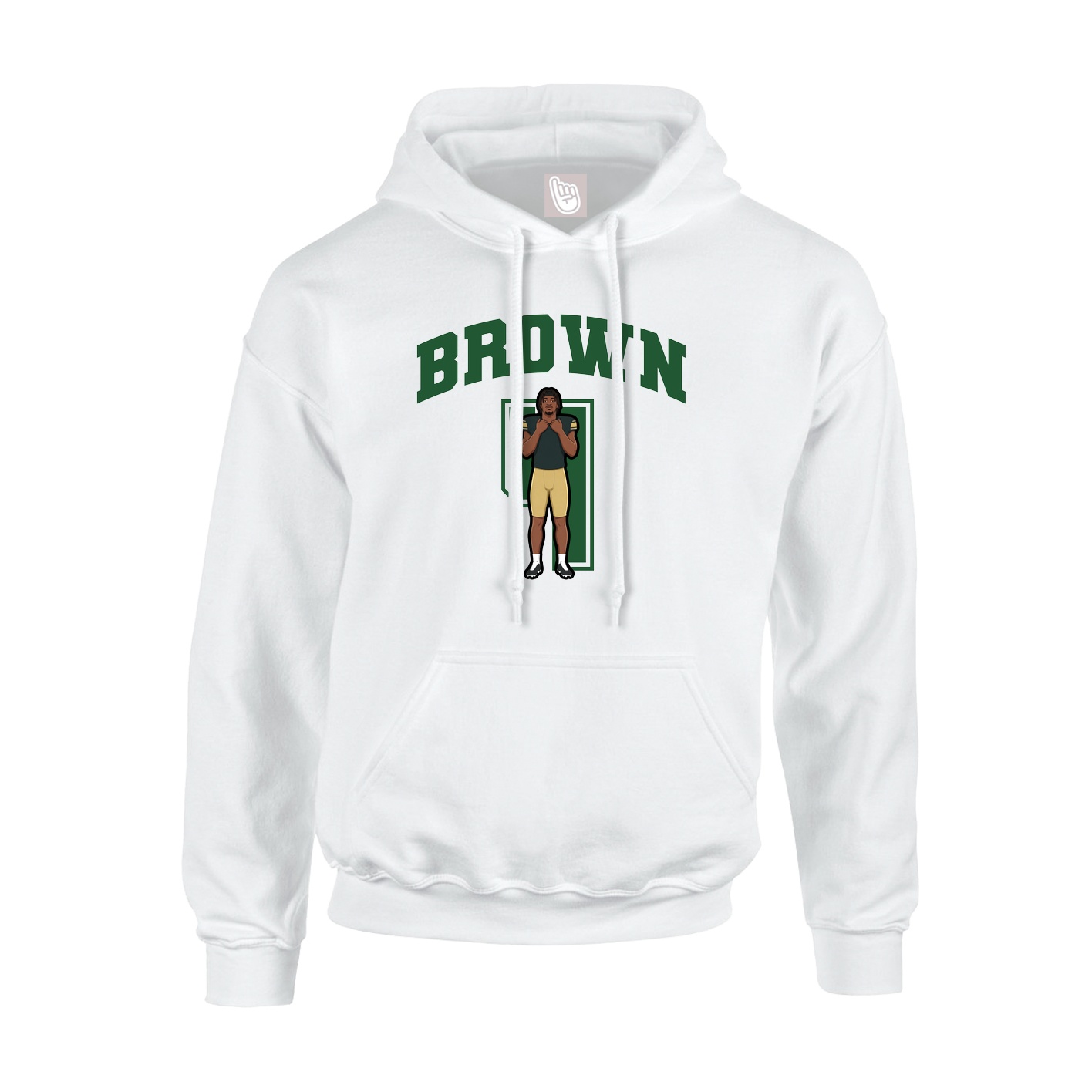 Hoodie — Number in White