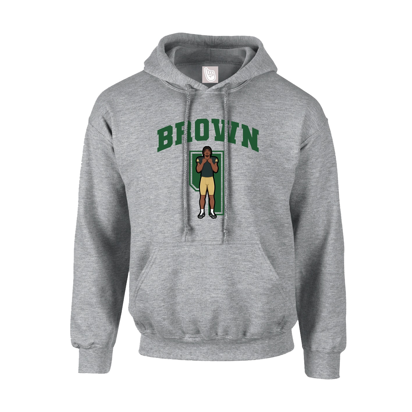 Youth Hoodie — Number in Grey