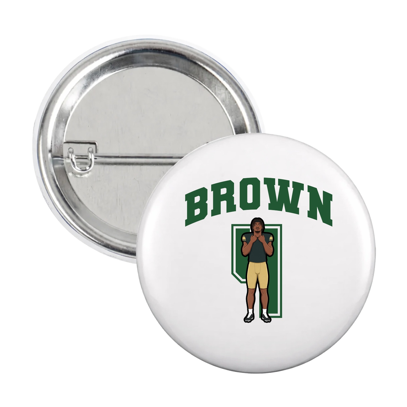 Game Day Button — Number in White