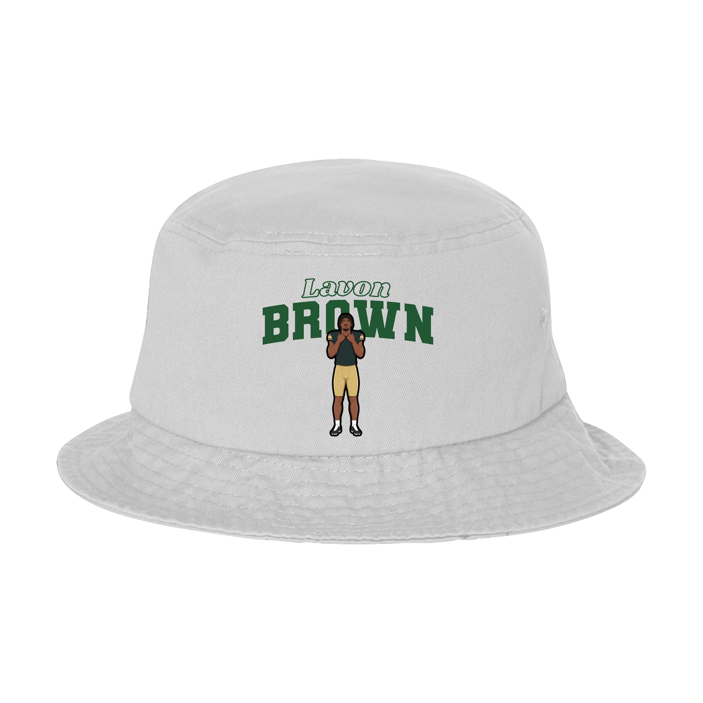 Bucket Cap — Name Arch in White