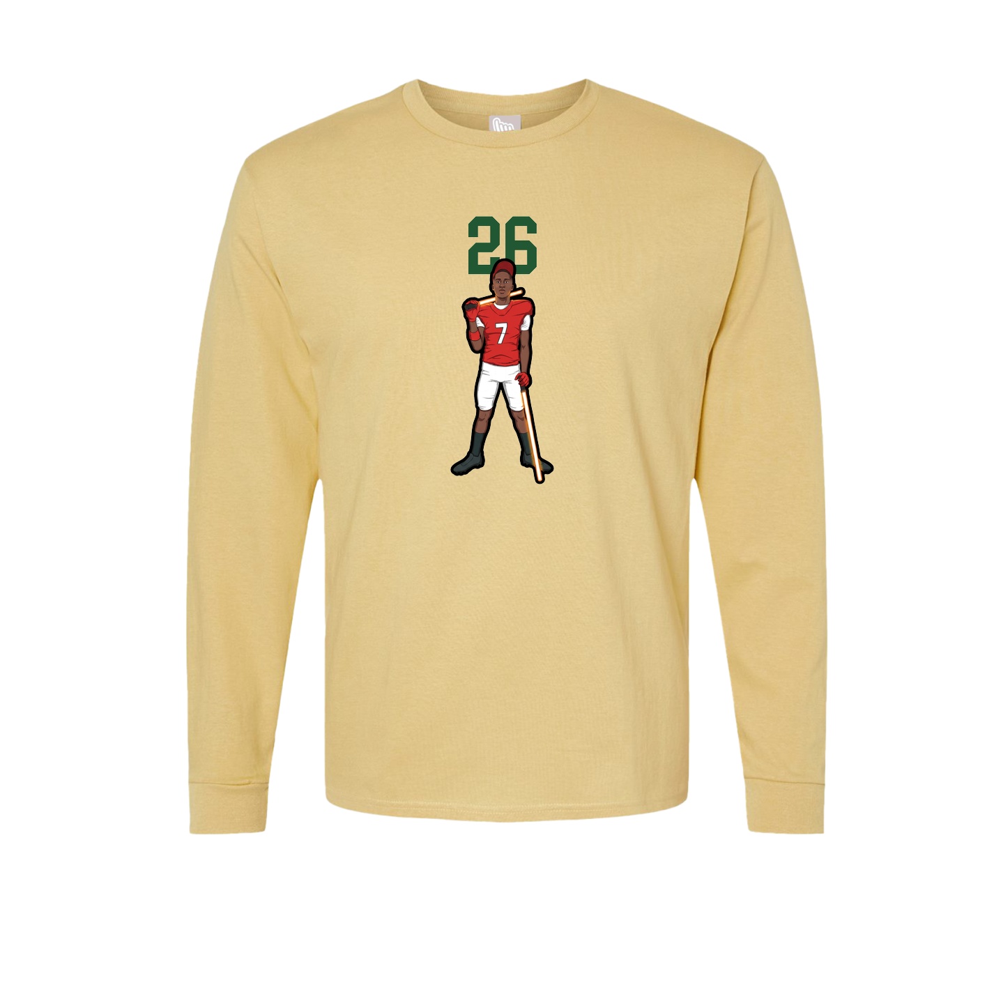 Long Sleeve Tee — Number Top in Vegas Gold
