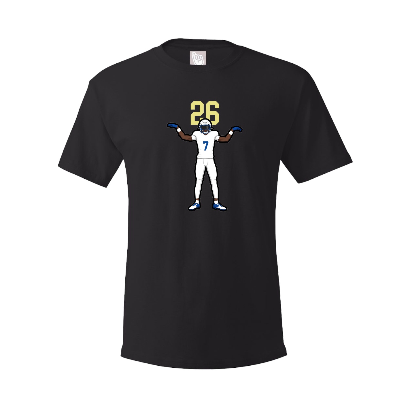 Youth Tee — Number Top in Black