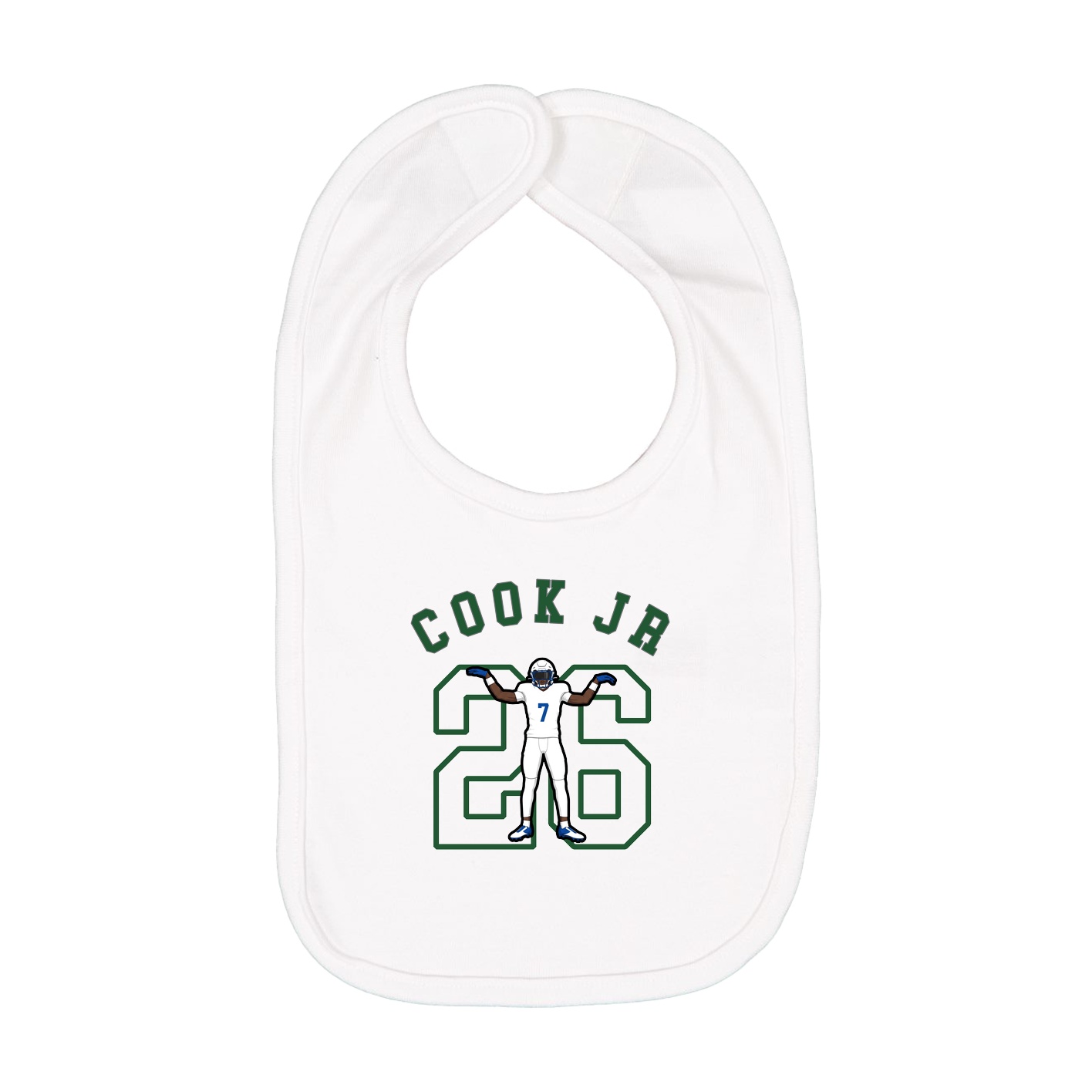 Infant Bib — Shirsey Arch in White